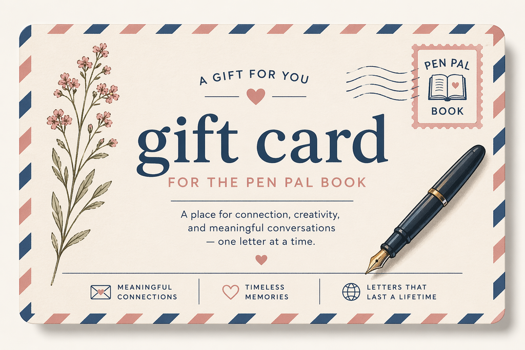 Pen Pal Book Gift Card | Meaningful, Mail-Ready Connection