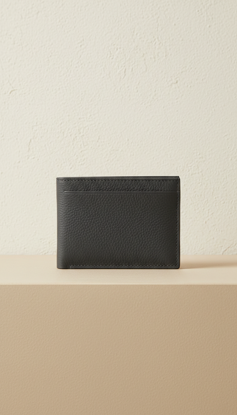 Pebbled Leather Card Wallet